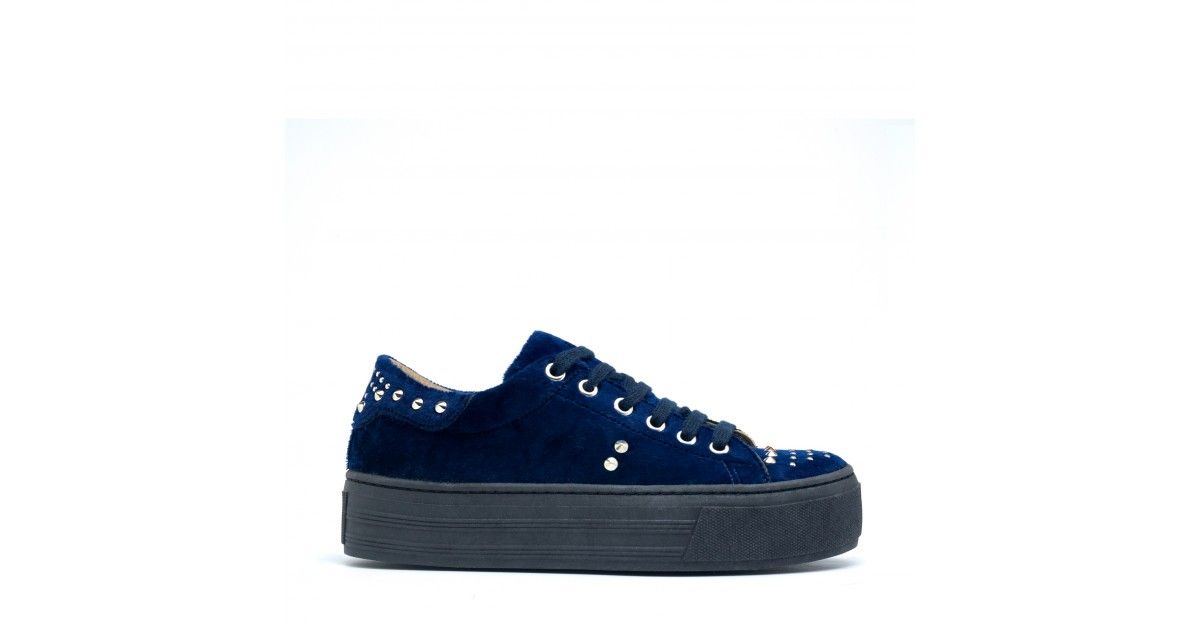 blue velvet sneakers